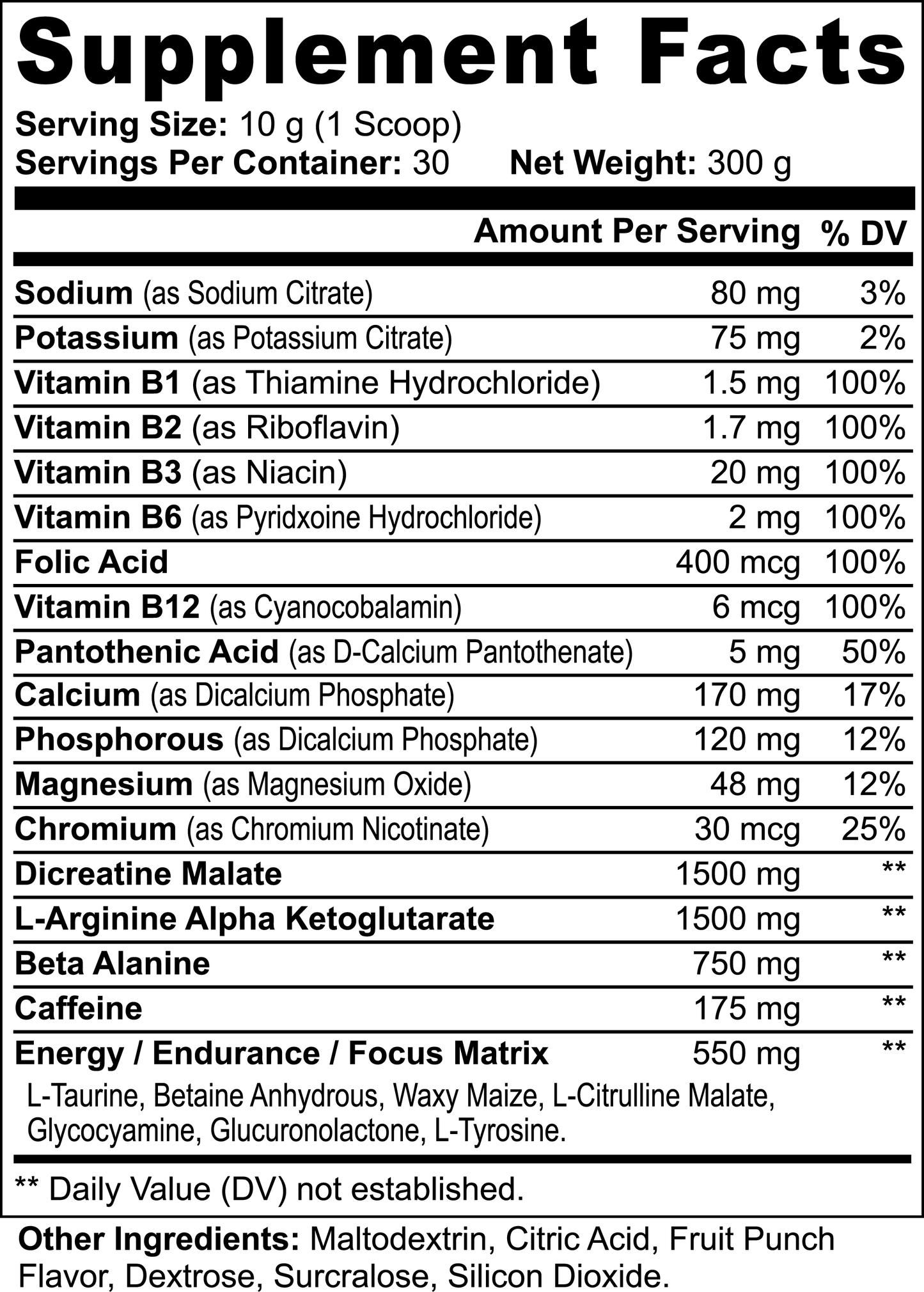 Alpha Pump Pre-Workout Powder (Fruit Punch)